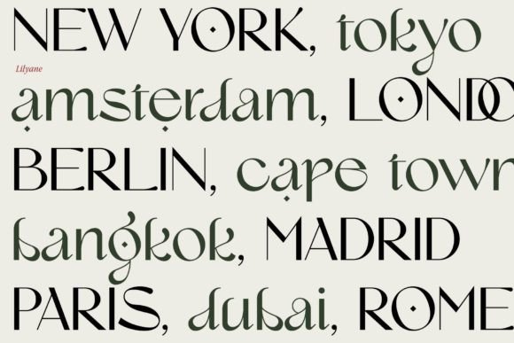 Lilyane Font font preview - 2
