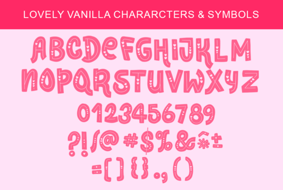 Lovely Vanilla Font PNG with transparent background - Preview 1