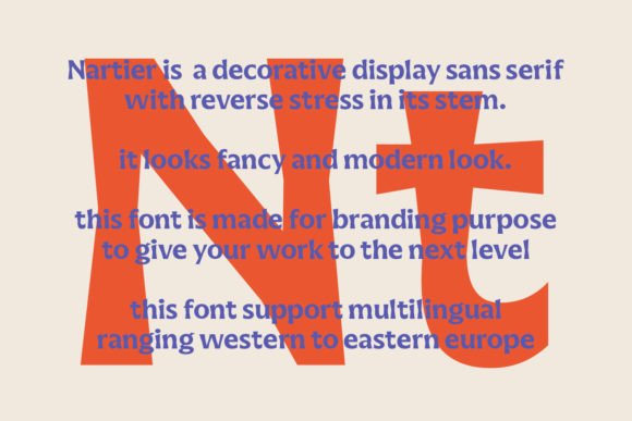 Nartier Font PNG with transparent background - Preview 1