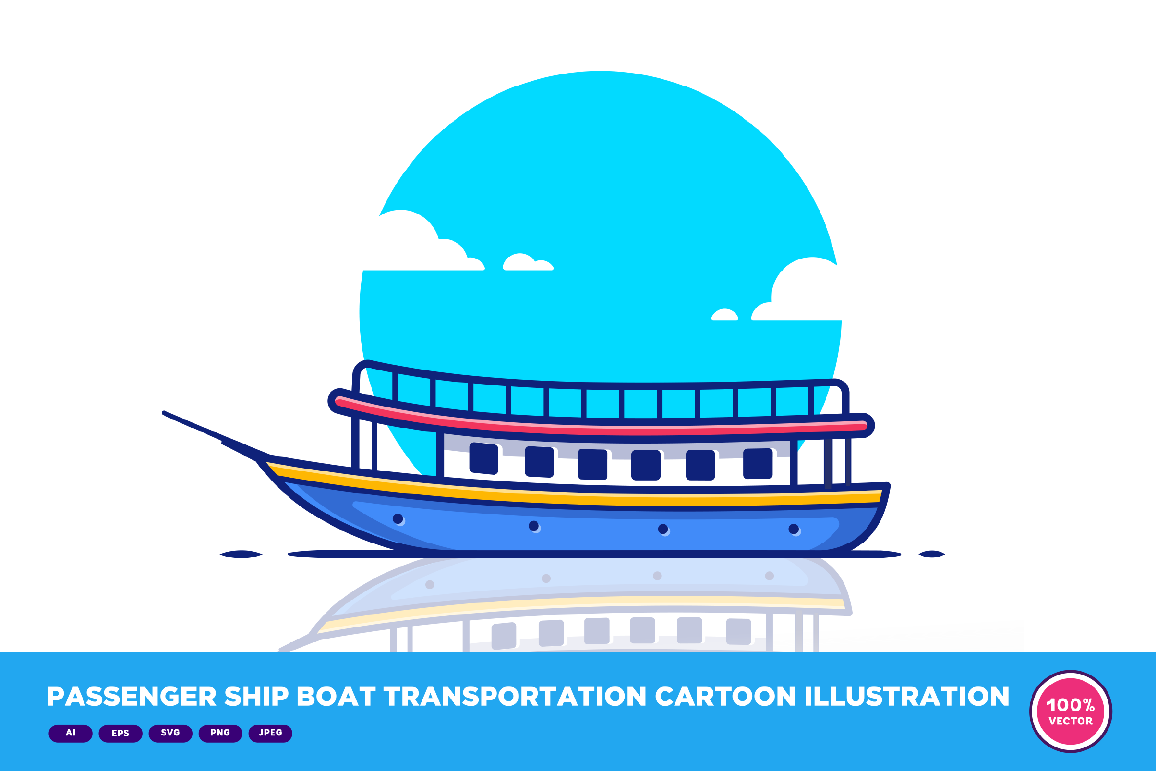 Passenger Ship Boat Transportation Graphic by catalyststuff · Creative ...