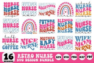Retro Nurse SVG Bundle Graphic by Designer302 · Creative Fabrica
