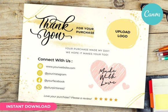 Thank You Card Business Template Canva