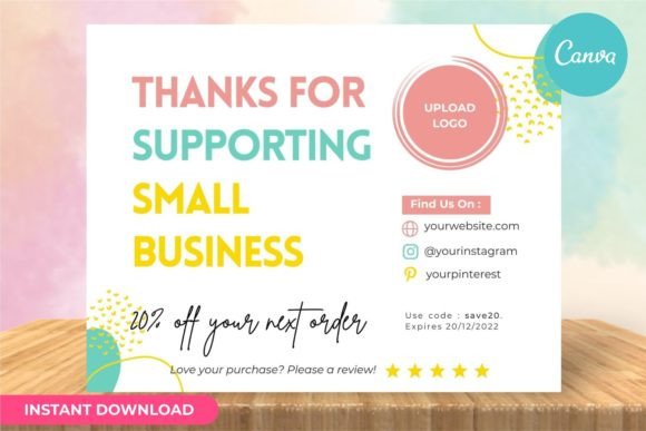 Thank You Card Business Template Canva