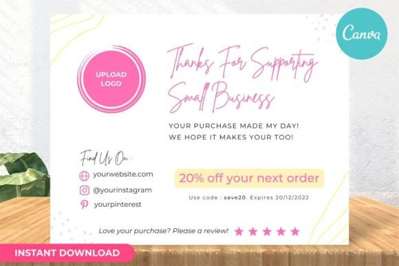 Thank You Card Business Template Canva