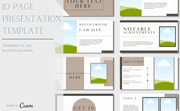 10-page Canva webinar slide presentation template
