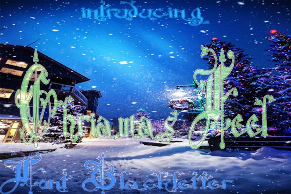 Christmas Background Font - Preview 3