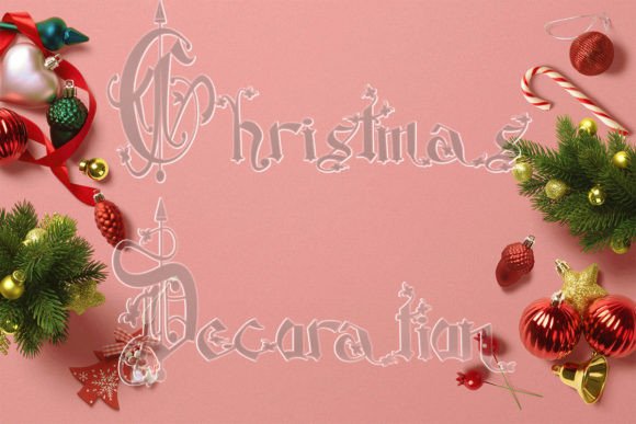 Christmas Background Font - Preview 2