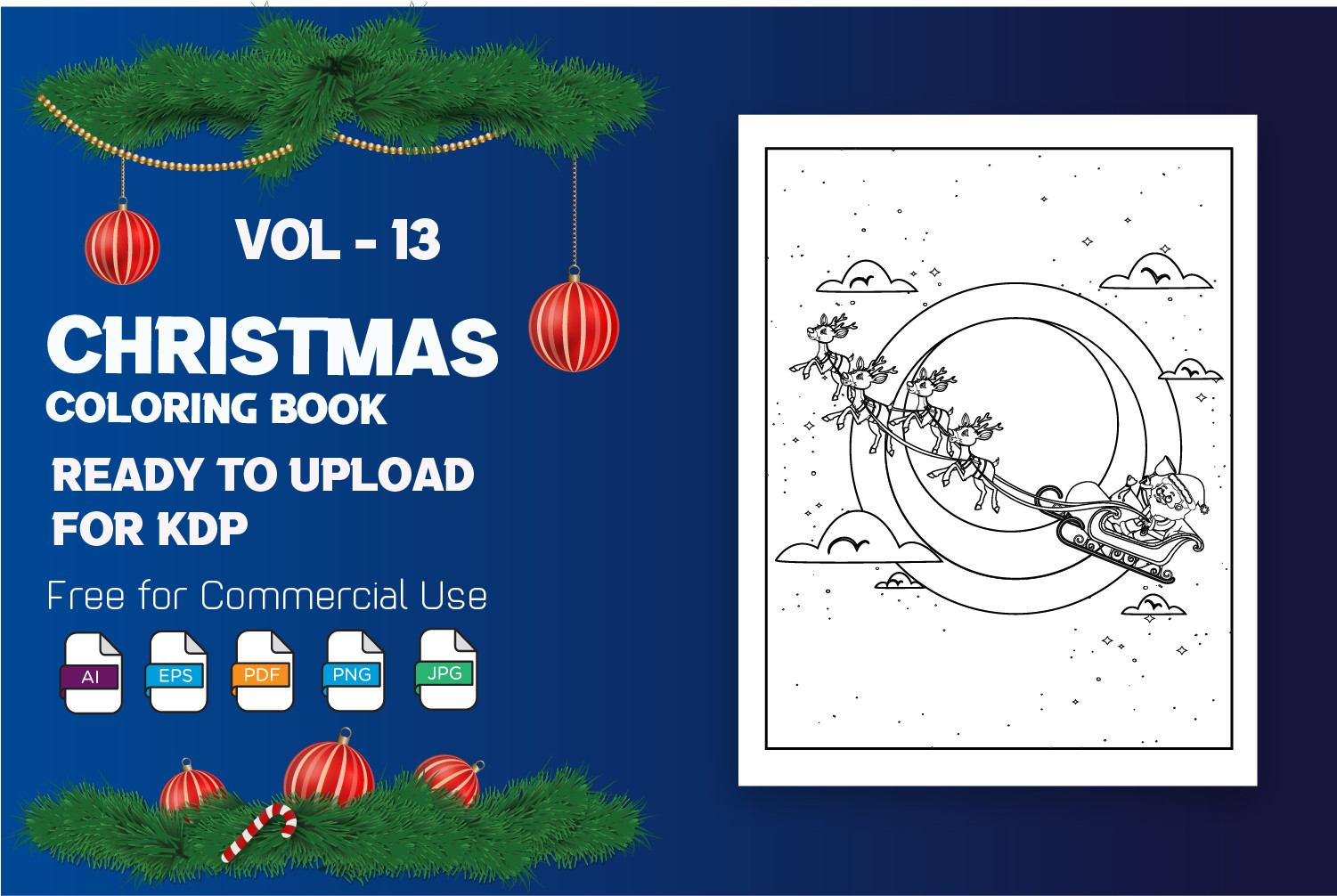 Christmas Coloring Pages for KDP