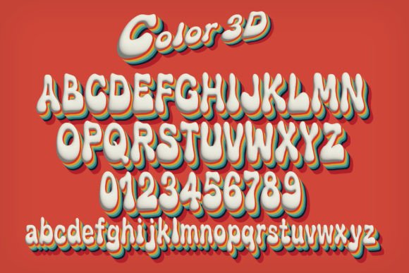 Color Font PNG with transparent background - Preview 3