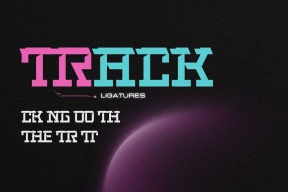 Cyber Track Font PNG with transparent background - Preview 3