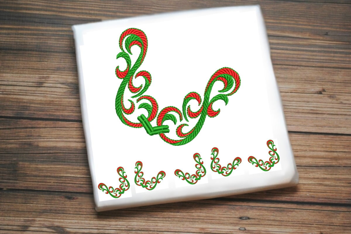 Elegant Red & Green Border