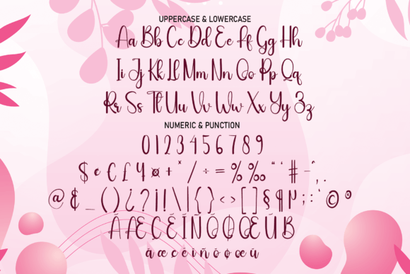 Feminine Font PNG with transparent background - Preview 6