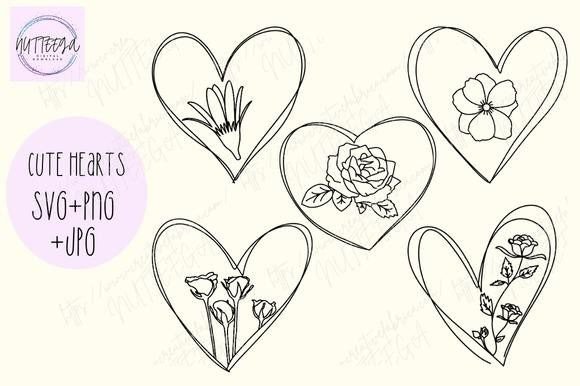 Hand Drawn Heart Svg Cute Heart SVG PNG Graphic Crafts By NUTTEEGA