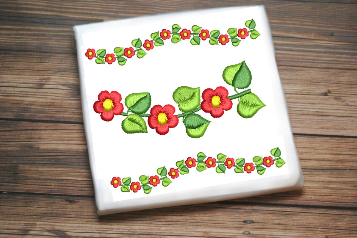 Leaves and Flowers Border