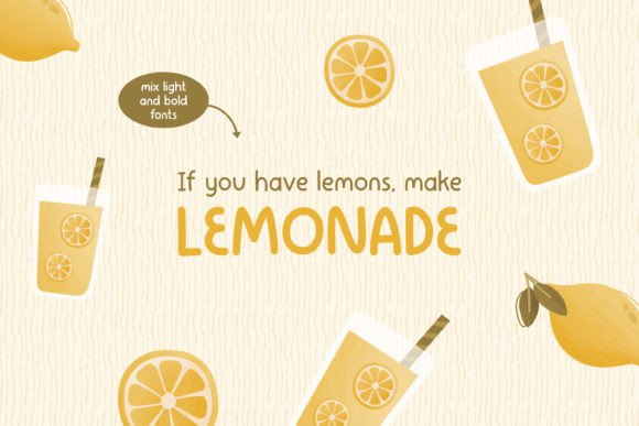 Lemonarie Font PNG with transparent background - Preview 2