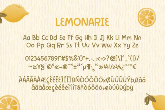 Lemonarie Font PNG with transparent background - Preview 4