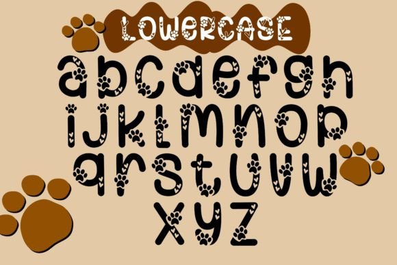 Lovely Paws Font Font font preview - 3