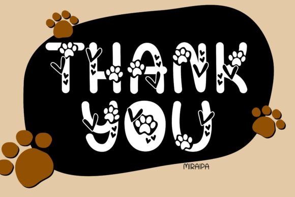 Lovely Paws Font Font font preview - 6