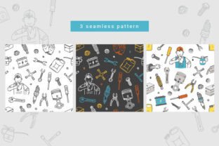 Mechanic Doodle Illustrations & Patterns Graphic by Freshcare ...