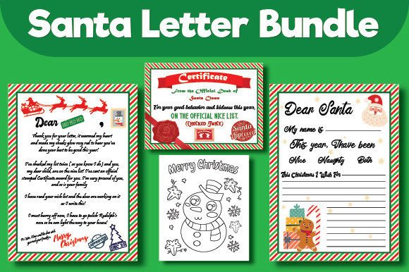 Santa Letter Bundle Set for Kids