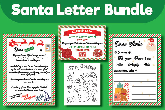 Santa Letter Bundle Set for Kids