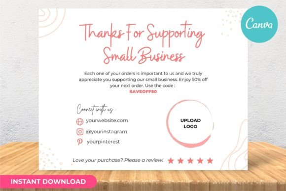 Thank You Card Business Template Canva