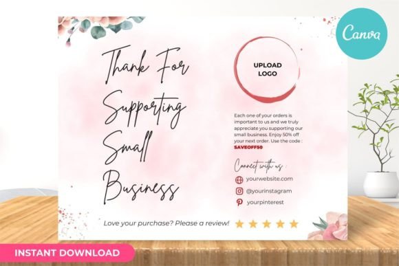 Thank You Card Business Template Canva