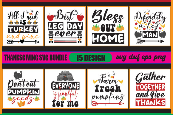 Thanksgiving Svg Bundle Graphic by creativestudiobd1 · Creative Fabrica