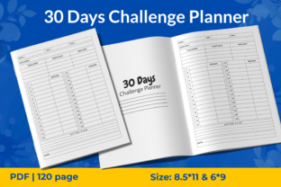30 Days Challenge Planner KDP Interiors Graphic by pixscale0 · Creative ...