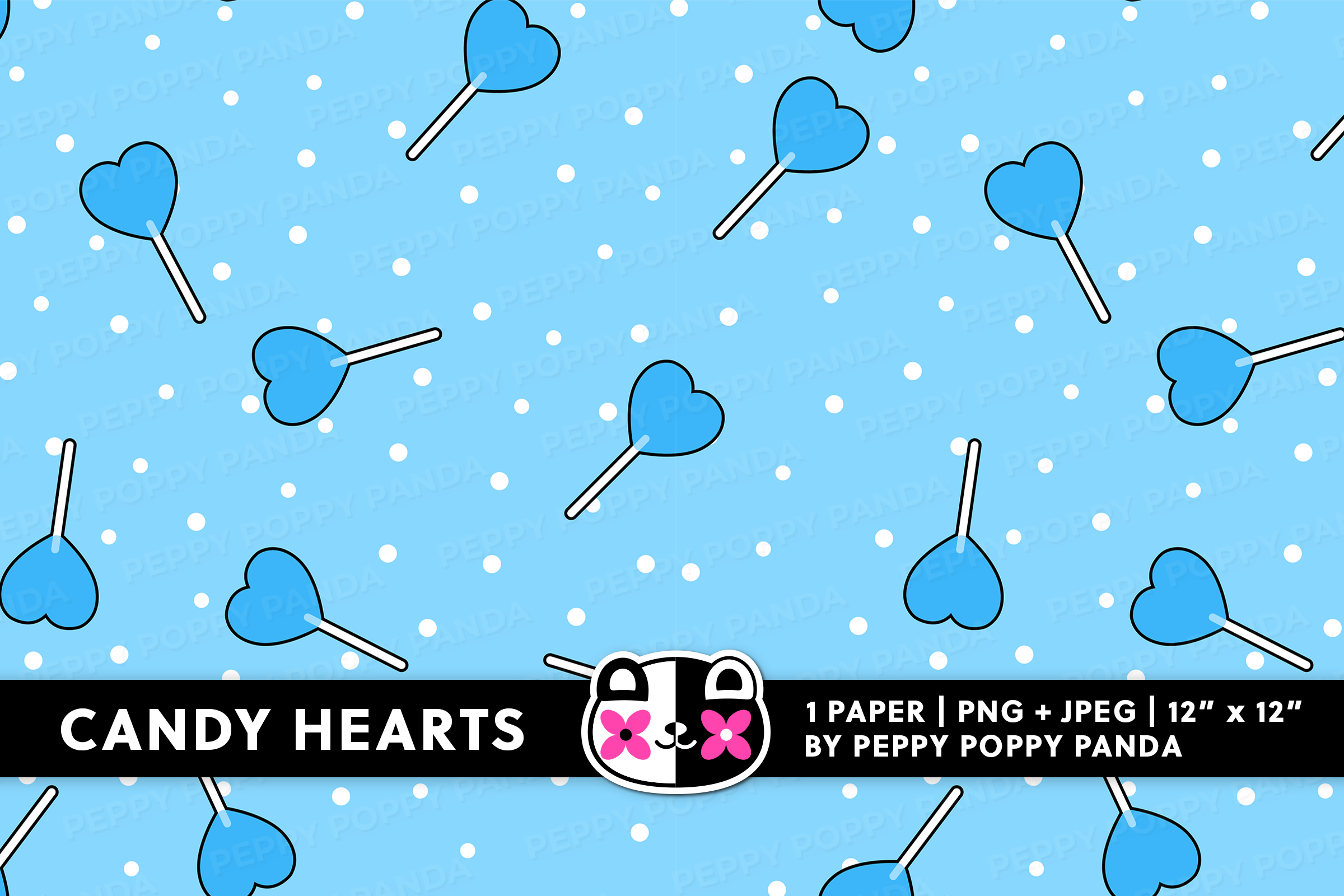 Blue Hearts Digital Paper Graphic by Peppy Poppy Panda · Creative Fabrica