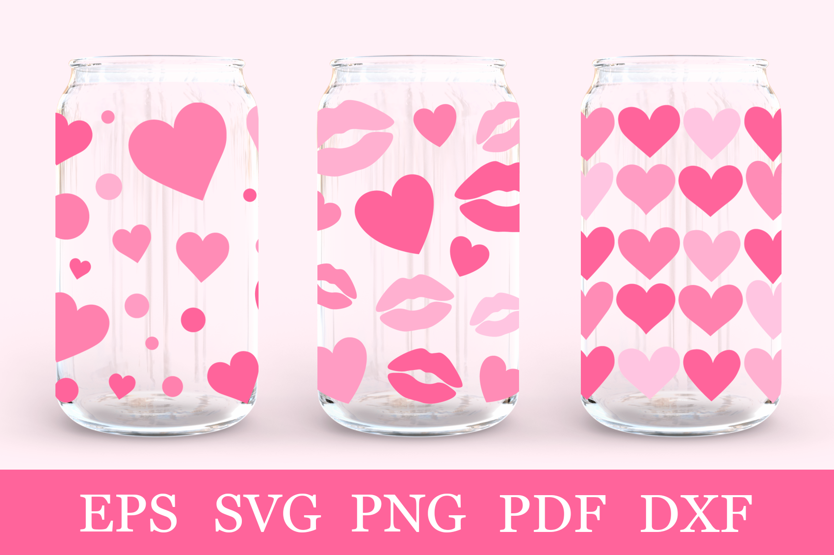 Hearts Can Glass Wrap. Lips Can Glass Graphic by shishkovaiv · Creative ...