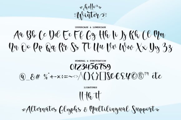 Hello Winter Font - Preview 2
