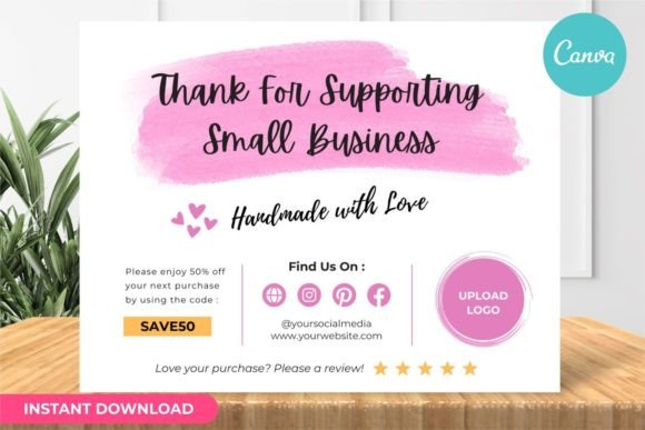 Thank You Card Business Template Canva