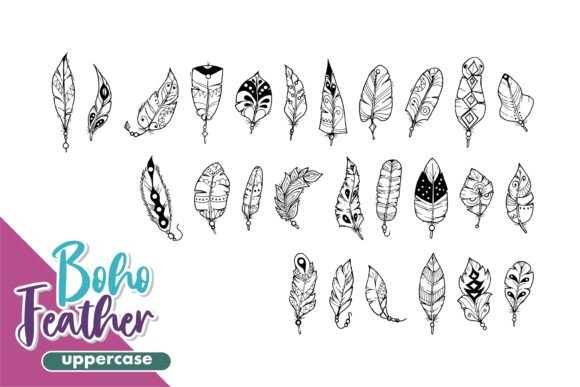 Boho Feather Font - Preview 1
