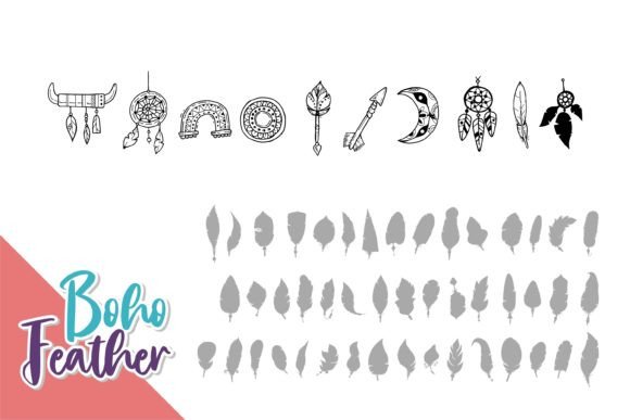 Boho Feather Font - Preview 3