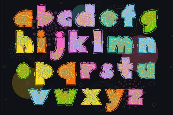 Colorful Fireworks Font - Preview 2