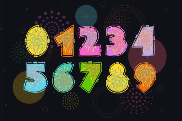 Colorful Fireworks Font - Preview 3