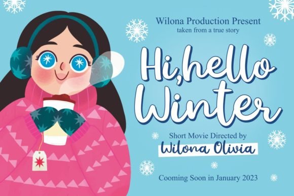 Hello Snowie Font PNG with transparent background - Preview 1