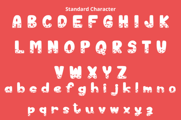 Hole Heart Font PNG with transparent background - Preview 1