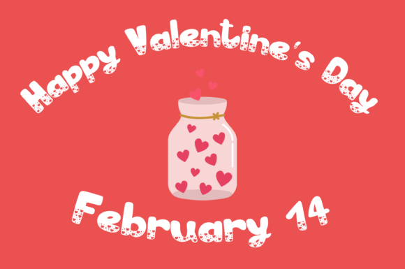 Hole Heart Font PNG with transparent background - Preview 3