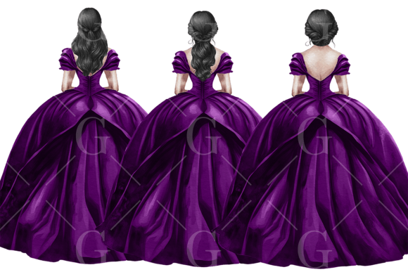 Black Princess Dress Clipart Graphic by GraphicsbyLily  Creative Fabrica