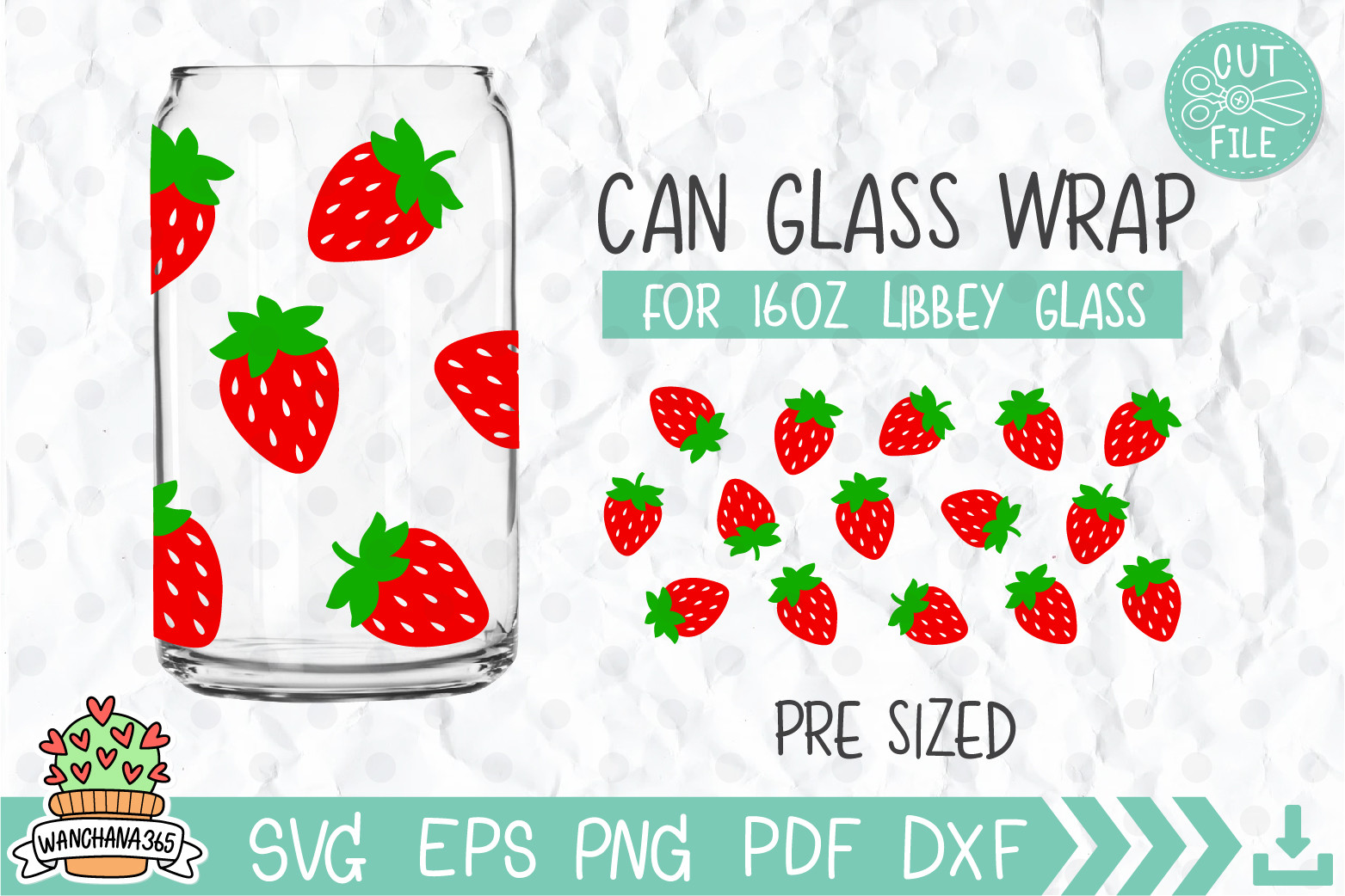 Strawberry Can Glass Svg Graphic by wanchana365 · Creative Fabrica