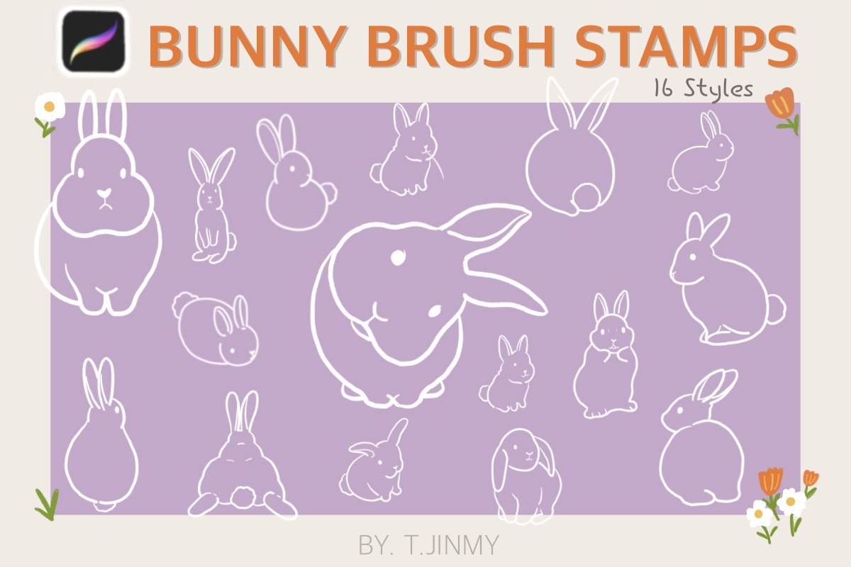 Bunny Brush Stamps