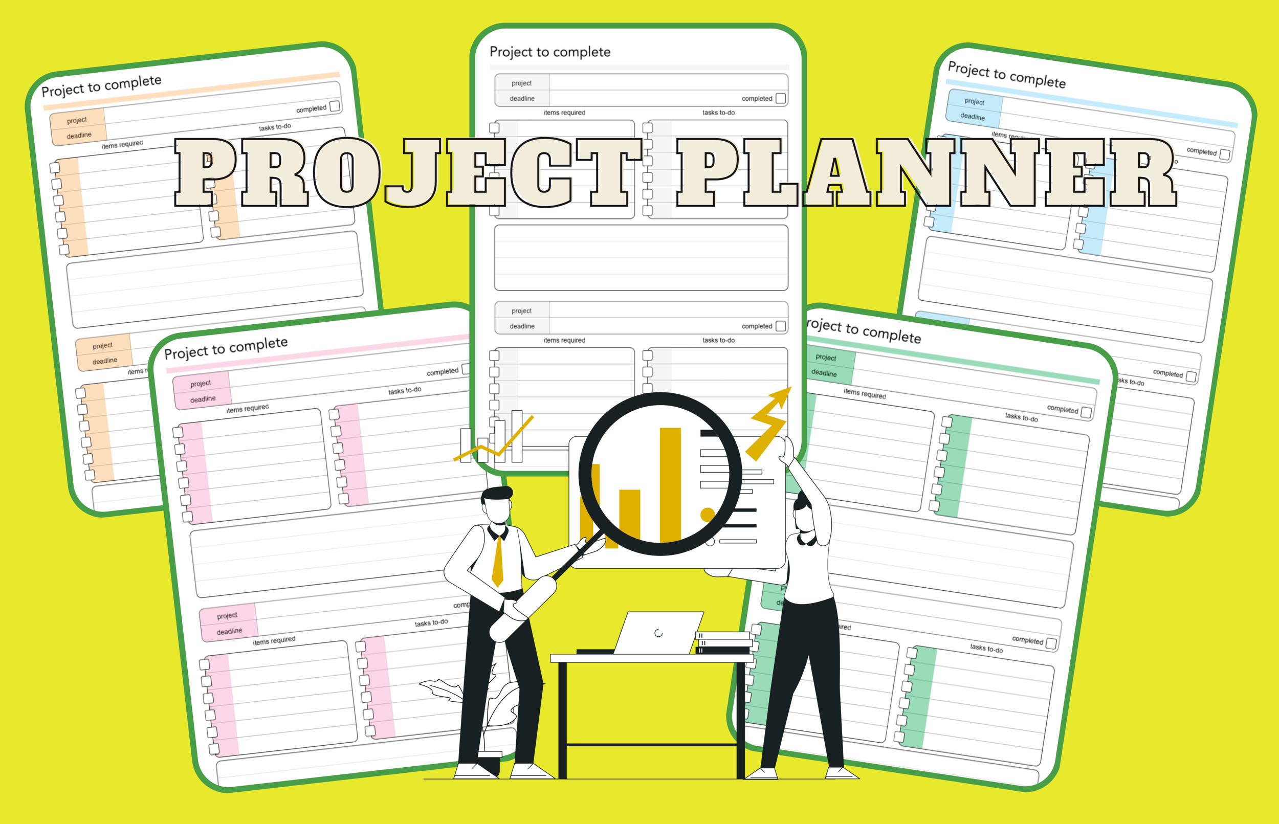 PROJECT PLANNER for KDP INTERIOR Graphic by HEARTSinRED · Creative Fabrica