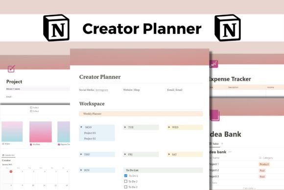 Notion Template Creator Planner