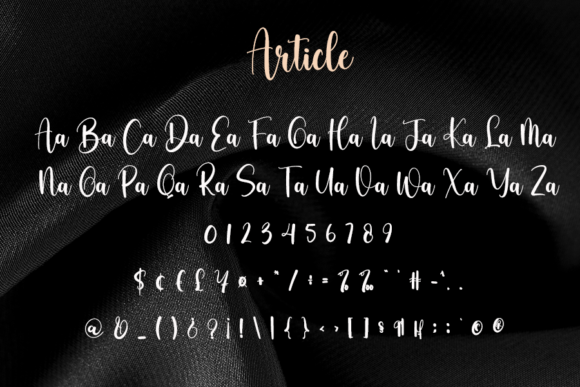 Article Font - Preview 2