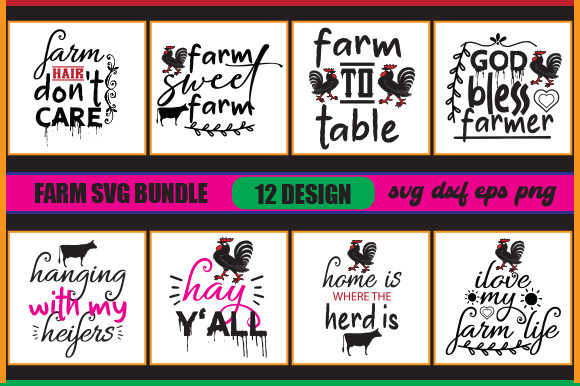 Farm Svg Bundle Graphic by creativestudiobd1 · Creative Fabrica