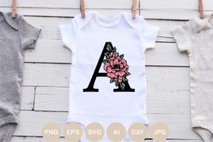 Floral Alphabet Svg, Monogram Letters Graphic by BogeliaVector ...