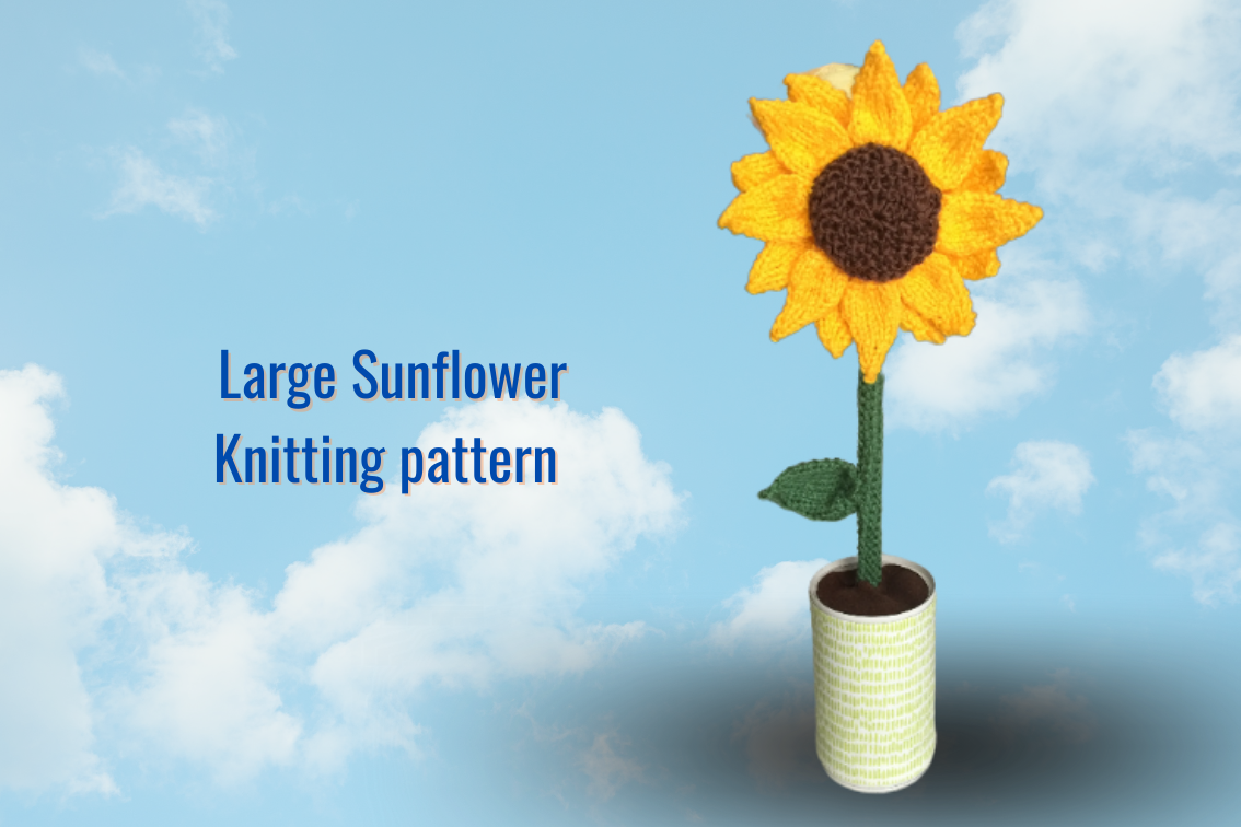 Large Sunflower Knitting Pattern