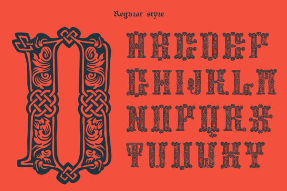 Medieval Knots Font PNG with transparent background - Preview 3